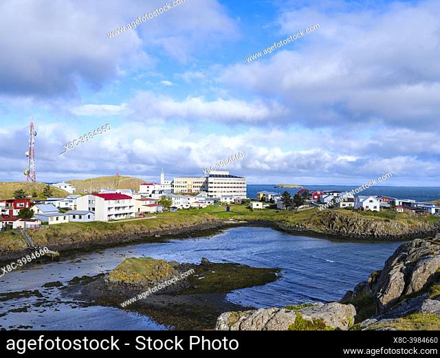 Town Stykkisholmur , Snaefellsnes peninsula in western Iceland. Europe, Northern Europe, Iceland, September
