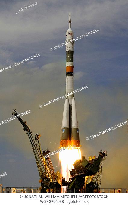 KAZAKHSTAN Baikonur Cosmodrome -- 27 May 2009 -- The Soyuz TMA-15 launches from the Baikonur Cosmodrome in Kazakhstan at 12:34 CEST on 27 May 2009 carrying...