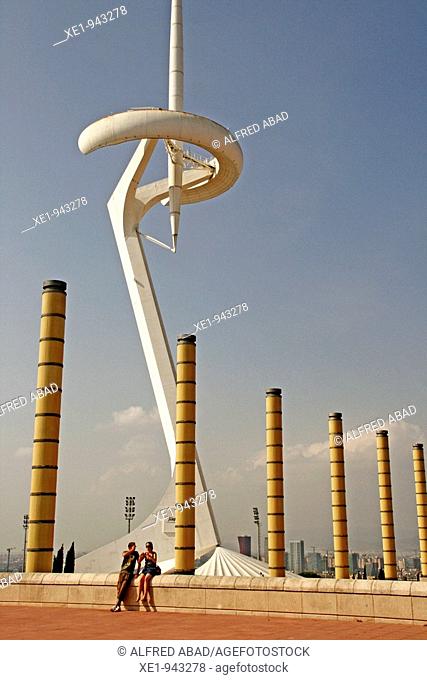Comunication tawer, 1992, architect: Santiago Calatrava, Anillo Olimpico de Montjuic, Barcelona, Catalonia, Spain