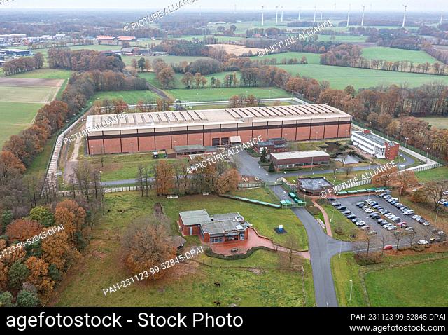 23 November 2023, North Rhine-Westphalia, Ahaus: The nuclear waste interim storage facility in Ahaus, operated by BGZ Gesellschaft für Zwischenlagerung mbH