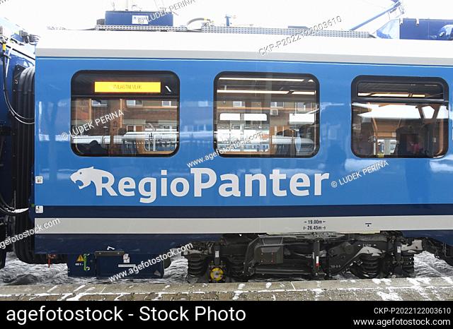 Presentation of new 650 RegioPanter electric train units of national carrier Ceske drahy (CD) in Olomouc, Czech Republic, December 20, 2022