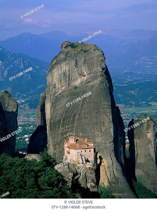 Challenges, Cliff, Greece, Europe, Holiday, Isolation, Landmark, Meteora, Monastery, Mountains, Rousanou, Tourism, Travel, Vacat