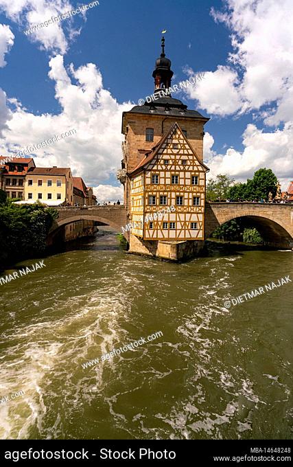 Old town hall in the UNESCO World Heritage City of Bamberg, Upper Franconia, Franconia, Bavaria, Germany