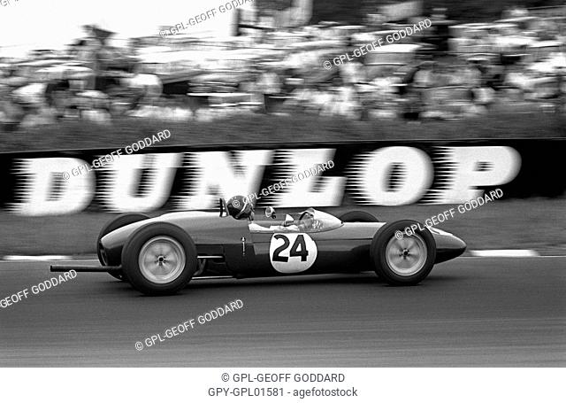 Jim Clark in a Louts 21 finished 2nd in the II Silver City Trophy, Brands Hatch, England 3 June 1961