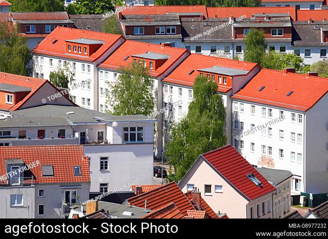 Modern residential buildings, Rostock, Mecklenburg-Vorpommern, Germany, Europe