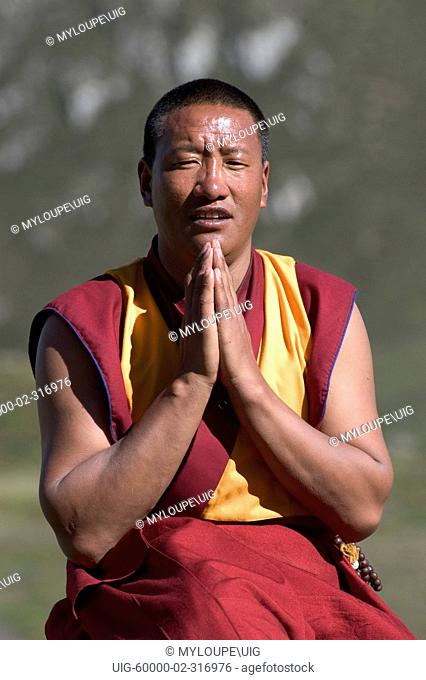 Tibetan Buddhist monk from Litang Chode Monastery in Litang county - Kham, Sichuan Province, China, Tibet