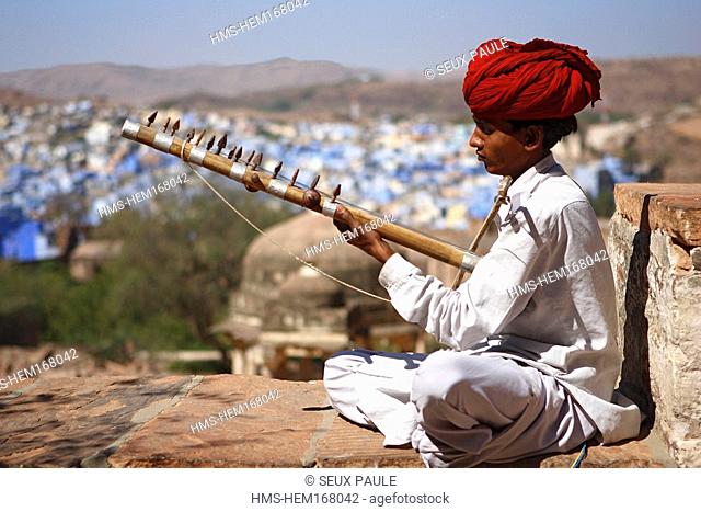 India, Rajasthan State, Jodhpur, blue city