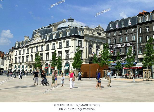 Place de Jaude square, Clermont-Ferrand, capital of Auvergne, Puy de Dome, France, Europe