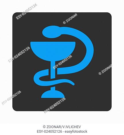 Snake Cup Rounded Square Button