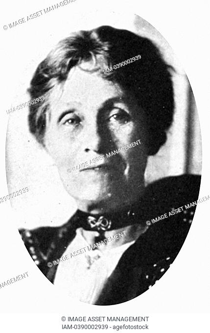 Mrs Emmeline Pankhurst 1857-1928 English suffragette