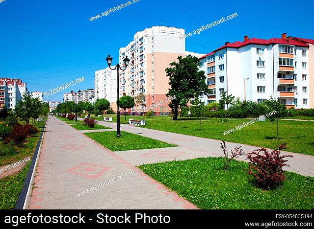 Residential district in Kaliningrad (Russia). Leningradsky District