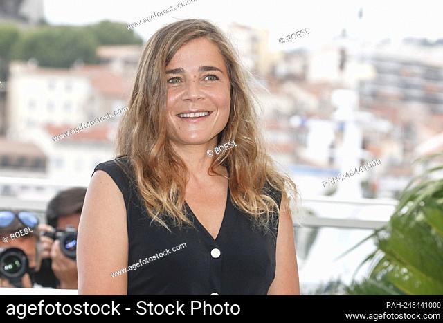 Blanche Gardin poses at the photocall of 'France' during the 74th annual Cannes Film Festival at Palais des Festivals in Cannes, France, on 16 July 2021