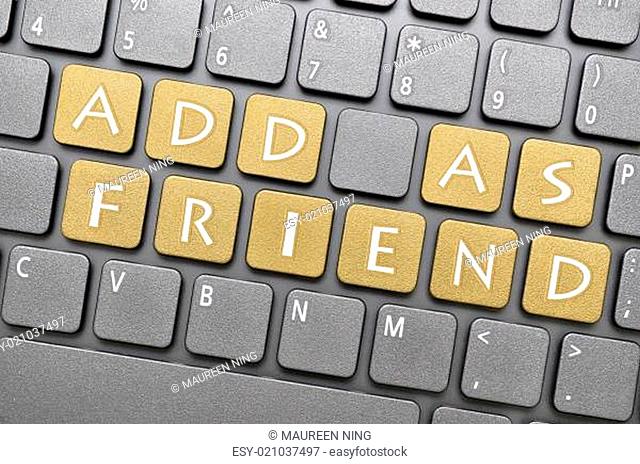 Add as friend on keyboard