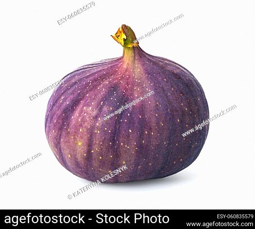 Ripe purple figs isolated on a white background