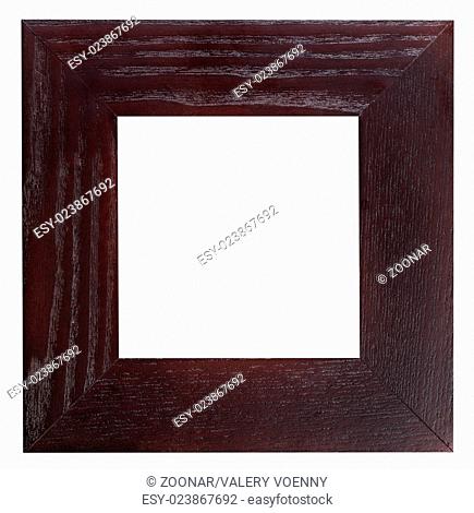 square flat dark brown wooden picture frame