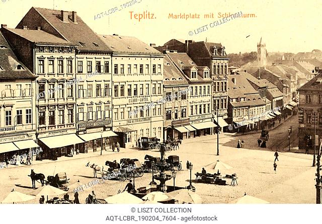 Castles in Teplice District, Market squares in the Czech Republic, Shops in Teplice, Buildings in Teplice, Hotels in Teplice