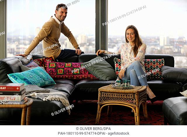 Models sitting on a 1950s boho-style sitting area in Cologne, Germany, 10 January 2018. The IMM International Furniture Fair takes place in Cologne between 15...