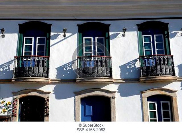 Brazil, Minas Gerais, Colonial Town Of Ouro Preto Unesco World Heritage Site, Local Houses