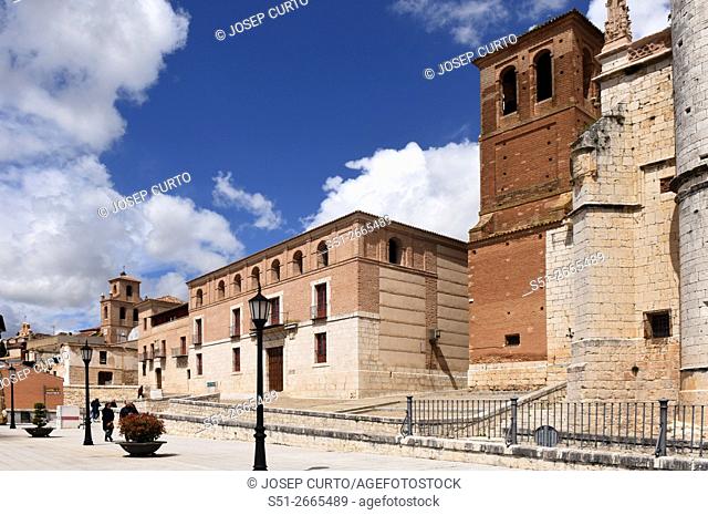 Church of San Antolin and the Houses of the Treaty in Tordesillas, Valladolid province, Castilla y Leon, Spain