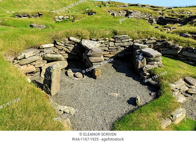 Jarlshof Prehistoric and Norse Settlement, 4000 years old, Sumburgh Head, Mainland, Shetland Islands, Scotland, United Kingdom, Europe