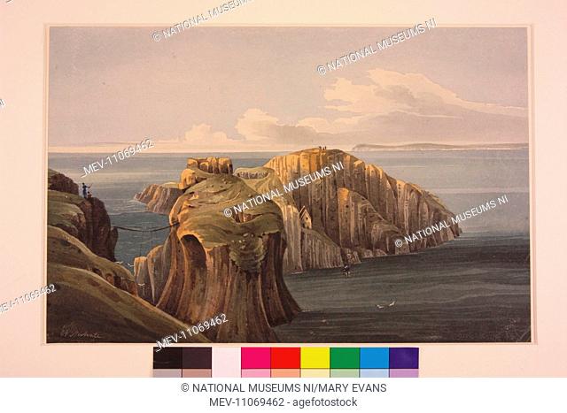 Carrick-a-rede (c1828). Nicholl, Andrew 1804 - 1886