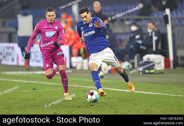 firo: 09.01.2021 Fuvuball: Soccer: 1st Bundesliga, season 2020/21 FC Schalke 04 - TSG Hoffenheim 4-0 individual action, Suat Serdar Photo: Jvºrgen Fromme /...