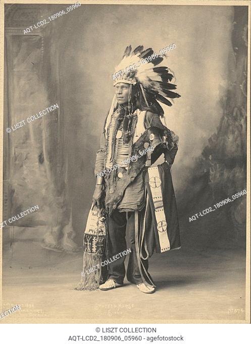 Spotted Horse, Sioux; Adolph F. Muhr (American, died 1913), Frank A. Rinehart (American, 1861 - 1928); 1898; Platinum print; 23.1 x 17