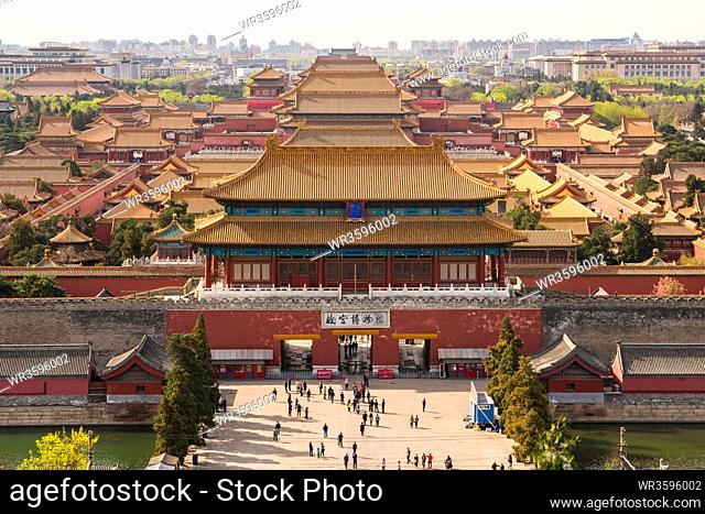 View over Forbidden City in Beijing, China