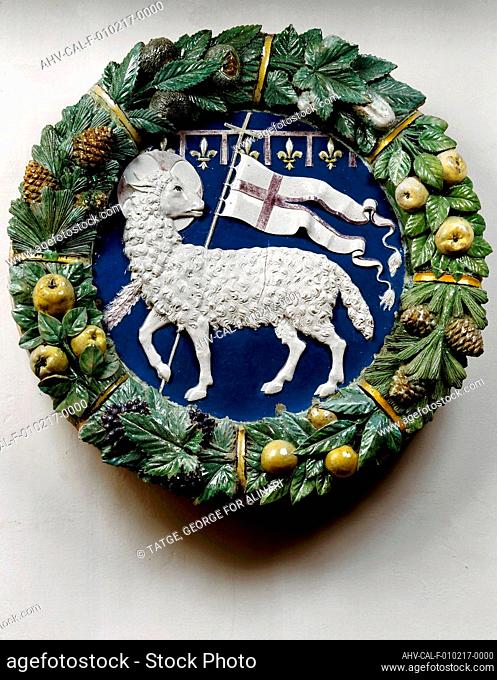 Coat of arms of the Wool Guild, by Luca della Robbia. Florence, Museo dell'Opera del Duomo