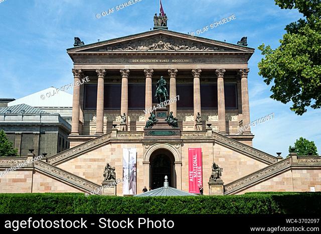 Berlin, Germany, Europe - Exterior view of the Alte Nationalgalerie (Old National Gallery) on Museum Island in Berlin's Mitte locality