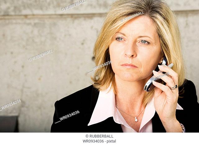 Businesswoman on cellular