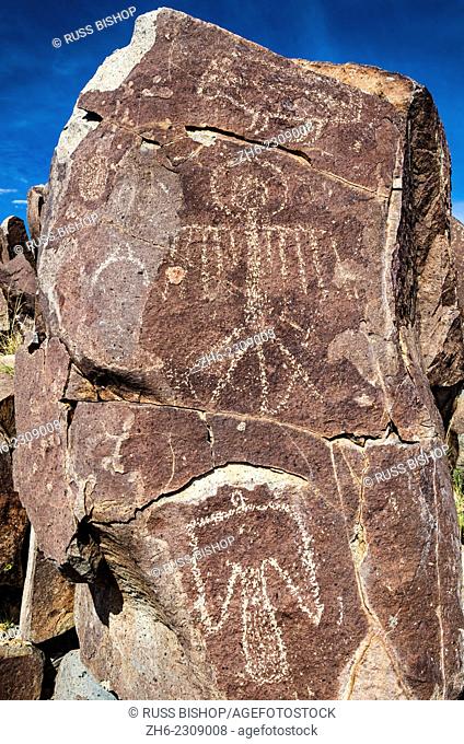 Petroglyphs at Three Rivers Petroglyph Site, Three Rivers, New Mexico USA