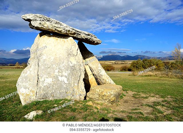 Dolmen of Sorginetxe, near of Arrizala, Salvatierra, Alava, Spain