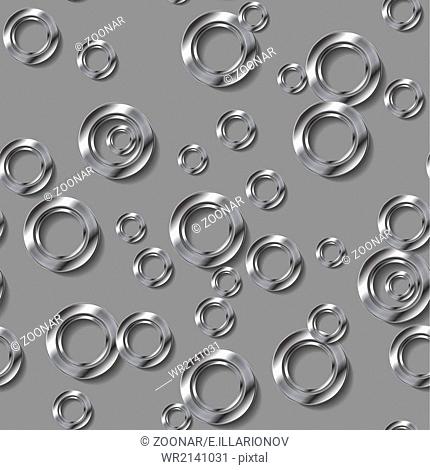 Abstract metal circles seamless background