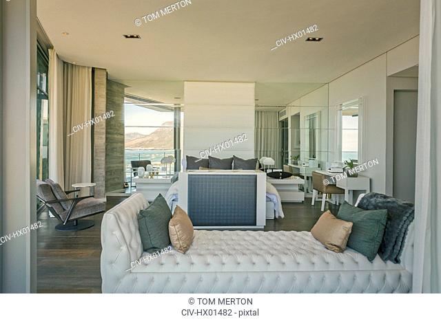 Modern luxury home showcase bedroom
