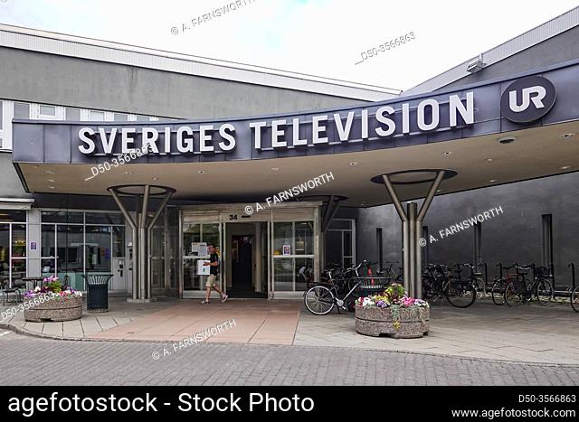 Stockholm, Sweden The entrance to the nayional broadcaster Sveriges television