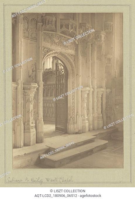 Entrance to Bishop West's Chapel; Frederick H. Evans (British, 1853 - 1943); 1897; Platinum print; 15.5 x 11 cm (6 1, 8 x 4 5, 16 in.)