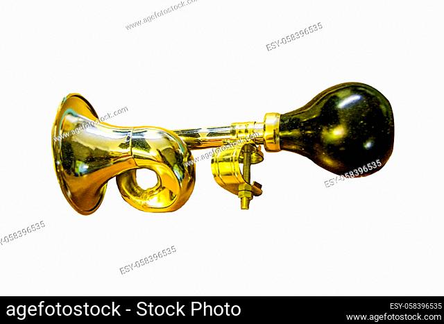 Side view bicylce horn isolated on white background