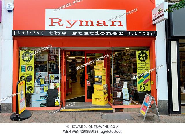 Ryman store front in Bromley, south London Featuring: Ryman shop front Where: Bromley, United Kingdom When: 21 Oct 2016 Credit: Howard Jones/WENN.com