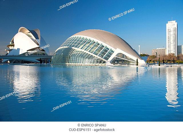 Palau de les arts Reina Sofia, Hemisferic, Ciutat de les Arts i les Ciències, Valencia, Spain, Europe