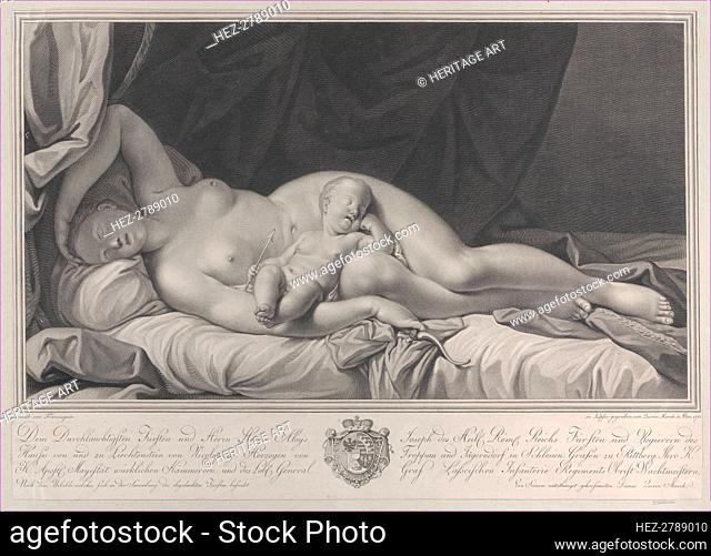Sleeping Venus with Cupid in her lap, 1783. Creator: Quirin Mark