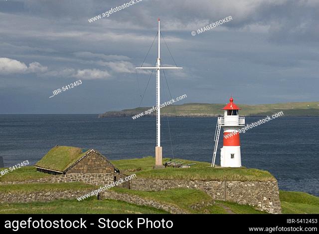 Lighthouse, Torshavn, Skansin Fortress, Thorshaven, Streymoy Island, Faroe Islands, Denmark, Europe