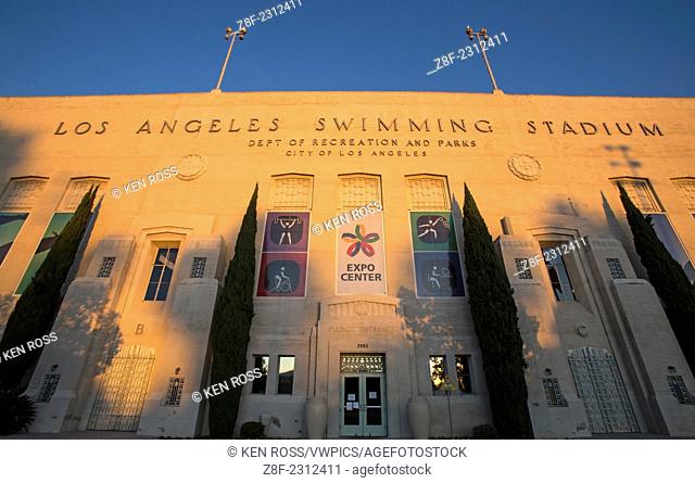 Los Angeles Swimming Stadium, Expo Center, Exposition Park, Los Angeles, California, USA