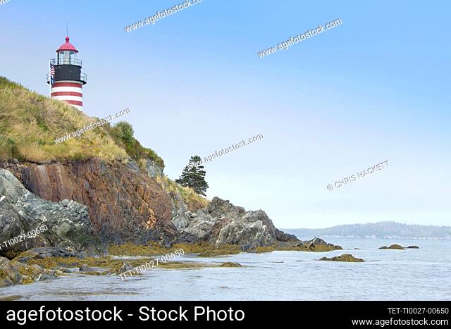 USA, Maine, Lubec, West Quoddy Head Lighthouse