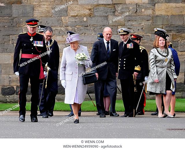 Her Majesty The Queen and His Royal Highness The Duke of Edinburgh attend the Ceremony of the Keys at the Palace of Holyroodhouse on Friday 1st July, 2016