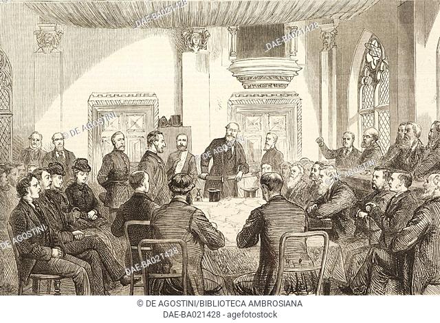 The Court at Bromley during the examination of the prisoners (Louis Staunton, Patrick Staunton, Elizabeth Staunton, Alice Rhodes), the Penge mystery