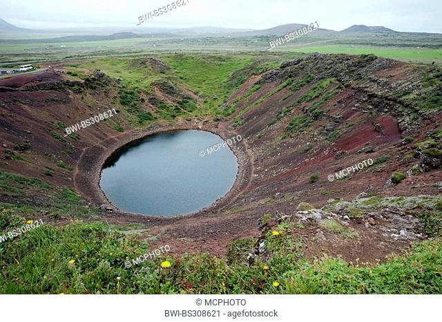 Can You Swim In Kerid Crater Lake In Iceland Kerid Crater Stock Photos And Images Agefotostock