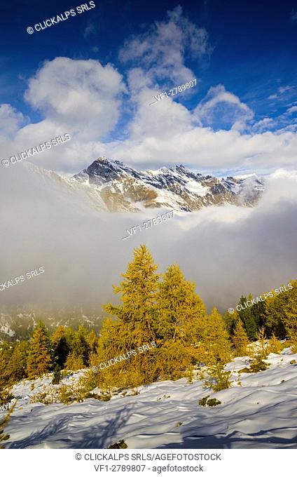 Bioula peak between the fog (Valsavarenche, Aosta Valley, Italian alps)