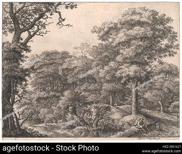 Travelers Resting in the Forest, 17th century. Creator: Anthonie Waterloo
