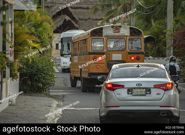 DOMINICUS, DOMINICAN REPUBLIC: Scene of daily life on the streets of Dominicus in the Dominican Republic